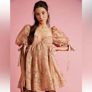 For Love of Lemons Brown Louisa Mini Dress